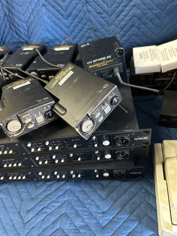 Photo 3 of 3 Telex Radiocom BTR-800 and 8 TR-800 beltpacks  and batteries and 1 Alexander ATI 2000 charger All untested