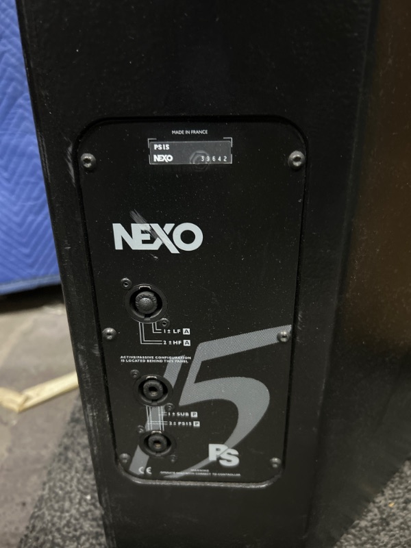 Photo 2 of Nexo PS15 speaker foam is falling of the front tested and working