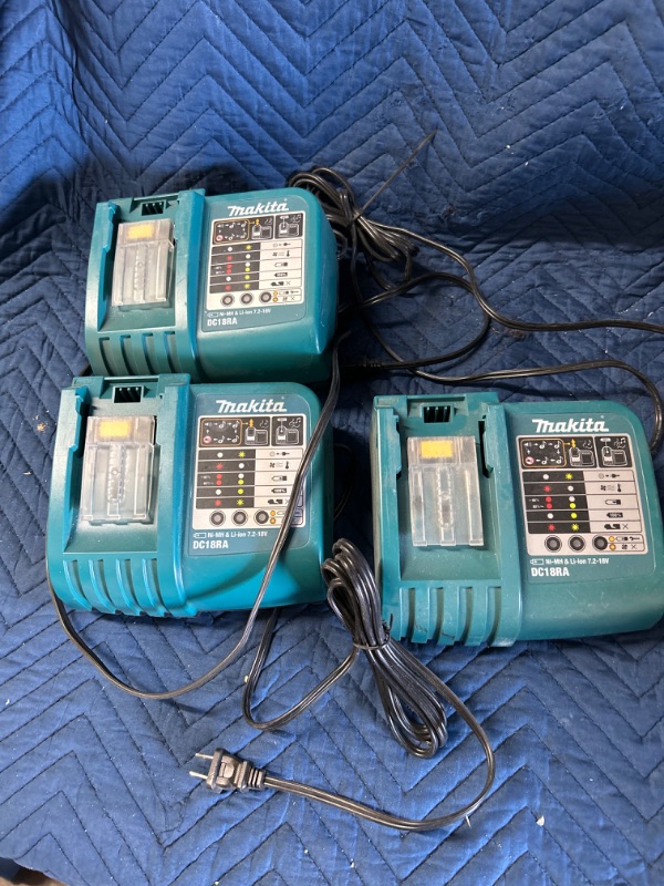 Photo 1 of 3 Makita battery chargers DC18RA