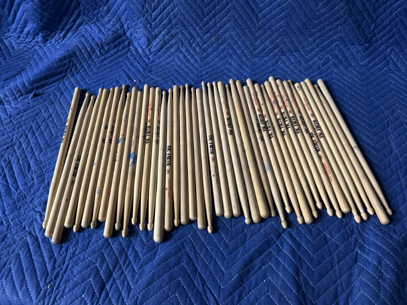 Photo 1 of Lot of used drum sticks 