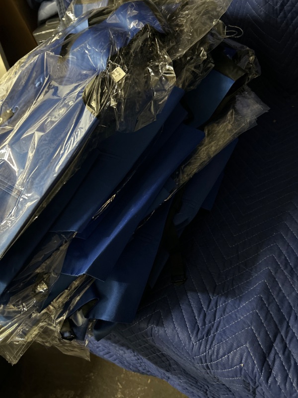 Photo 2 of Huge tub of 50 Brand Q. Men's Satin blue  Color Tuxedo Vests lots are new lots of different sizes 