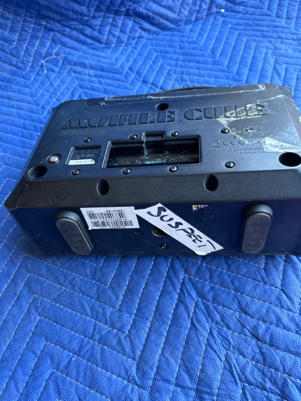 Photo 2 of Roland Mobile Cube MB-Cube portable amplifier missing battery door untested says suspect on tape 