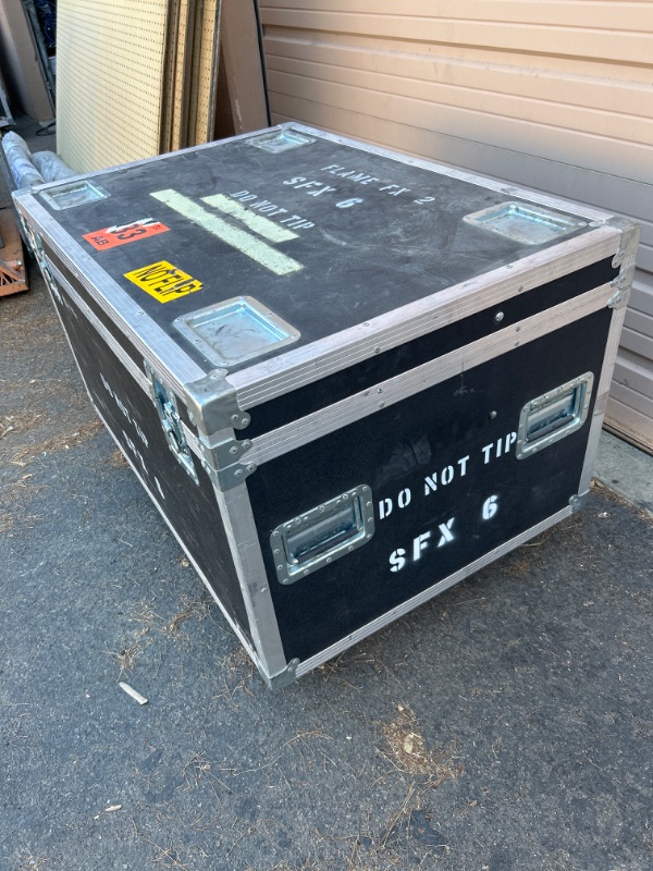 Photo 1 of Rolling black roadcase measures 44 x 30 x 29.5 inches tall 
