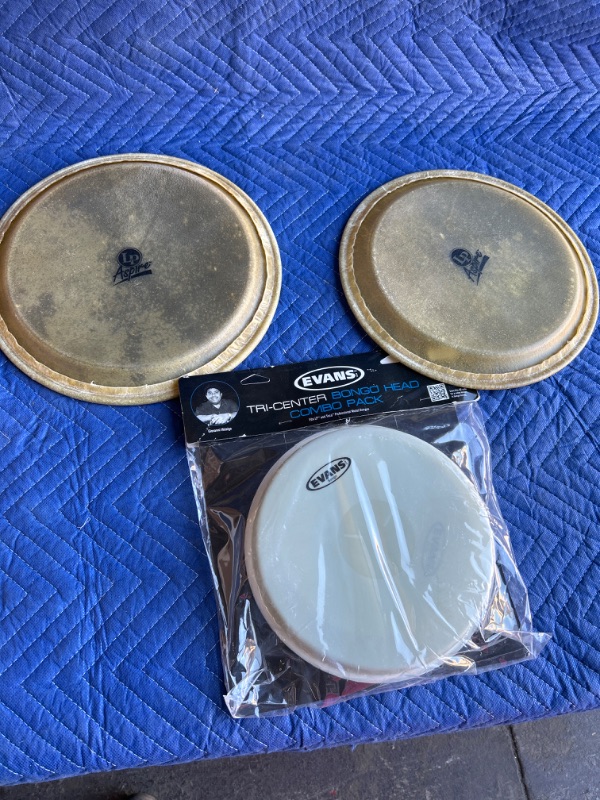 Photo 1 of LP Aspire and Evans drum heads 