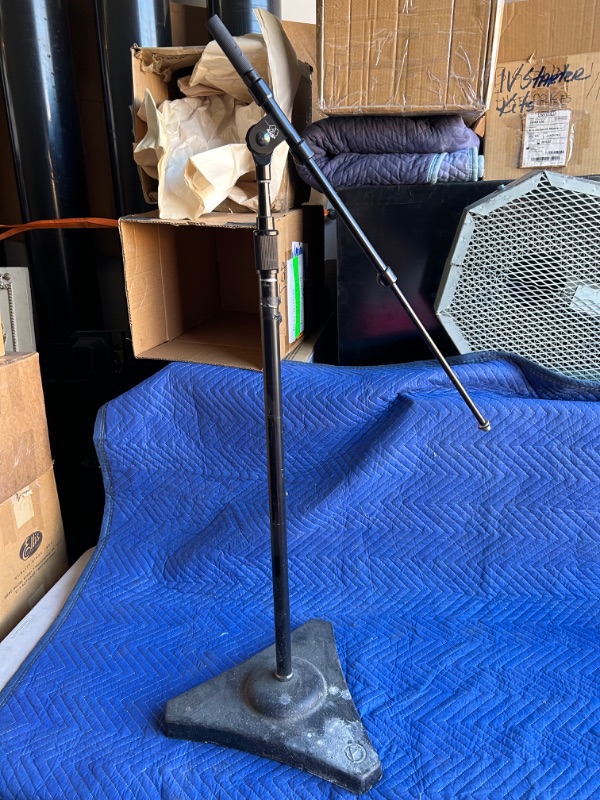 Photo 1 of Microphone stand with heavy metal stand 