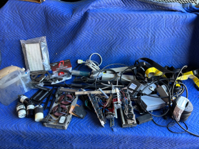 Photo 1 of large lot of used items parts and pieces cord ends untested unknown as is lot 