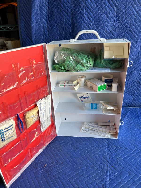 Photo 2 of Large metal wall mount 1st aid kit 