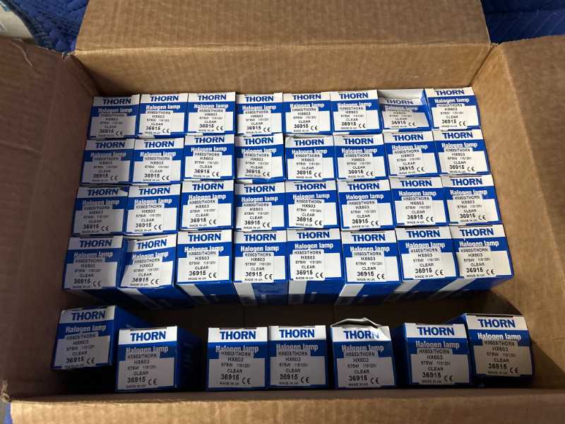 Photo 1 of Box of new sealed Thorn theatrical light bulbs 