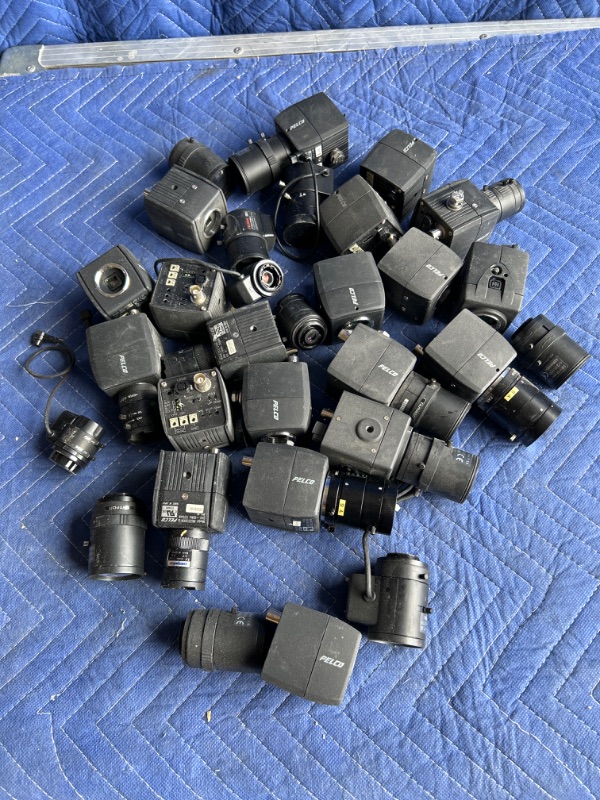 Photo 1 of Big lot of used Pelco cameras and lens