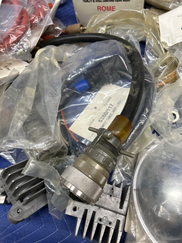 Photo 4 of Huge lot of new Strand HMI light parts including Lamp sockets, connectors, carriages and lots of High voltage cables