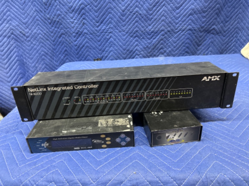 Photo 1 of AMX Netlink NI-3000 controller and 2 Adtec edge components untested 