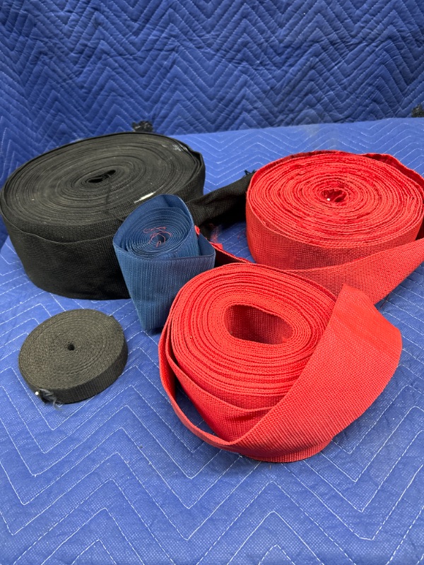 Photo 1 of 3 large rolls of webbing 