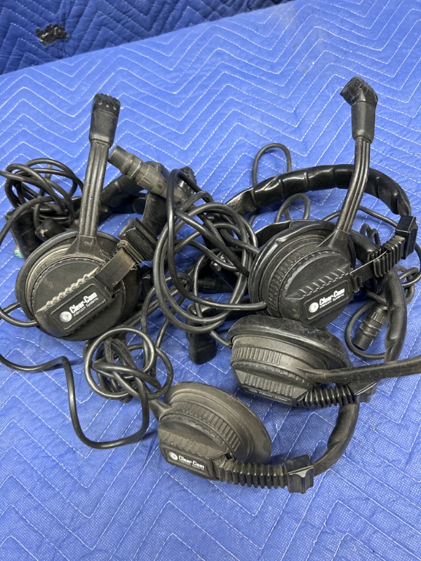 Photo 1 of 5 Clear Com Headsets untested 