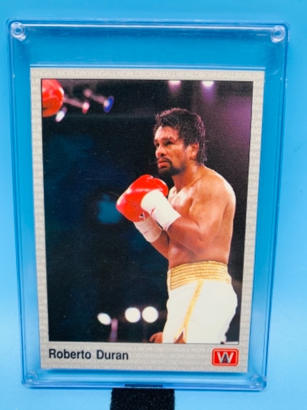 Photo 1 of 277714…AW sports 1991 Roberto Duran  card 12 in hard plastic case