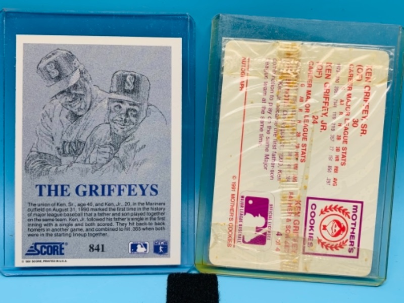 Photo 2 of 277717…two Ken Griffey father and son trading cards in hard plastic sleeves 1  is in sealed package