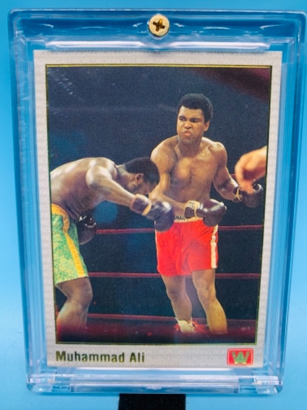 Photo 1 of 277730…AW 1991 Muhamed Ali card 69 in hard plastic case