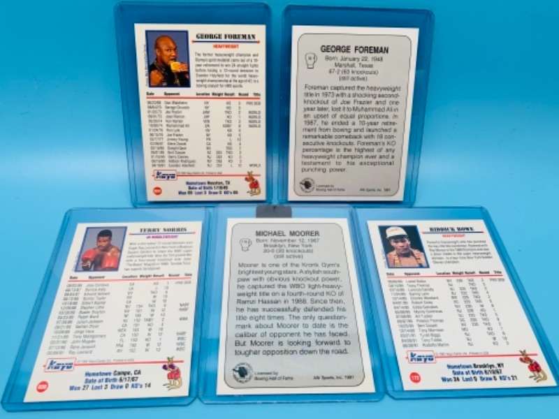 Photo 2 of 277735… five boxing trading cards in hard plastic sleeves