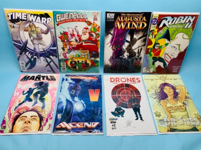 Photo 1 of 277749… eight comics all number ones in plastic sleeves