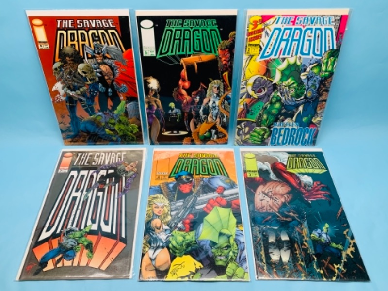 Photo 1 of 277771… six savage dragon comics in plastic sleeves