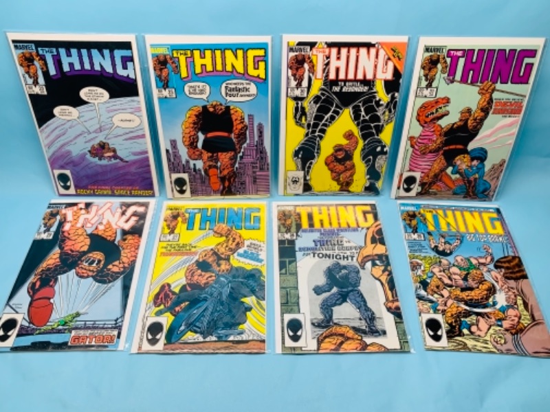 Photo 1 of 277776… eight vintage $.65 the thing comics and plastic sleeves