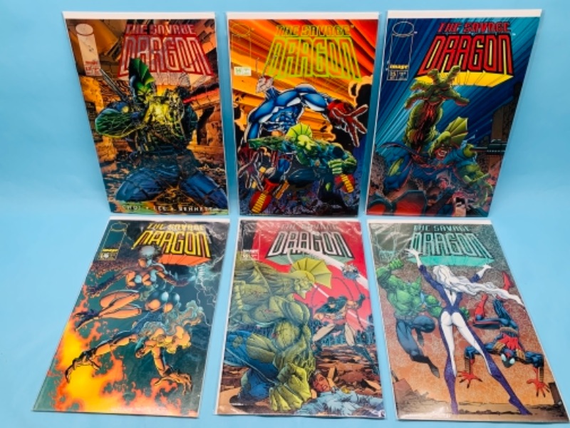 Photo 1 of 277781… six savage dragon comics in  plastic sleeves