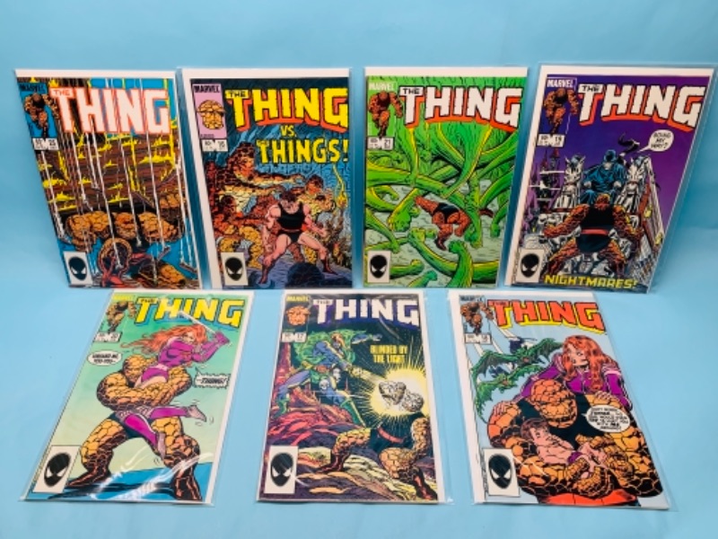 Photo 1 of 277783… seven vintage the thing comics in plastic sleeves