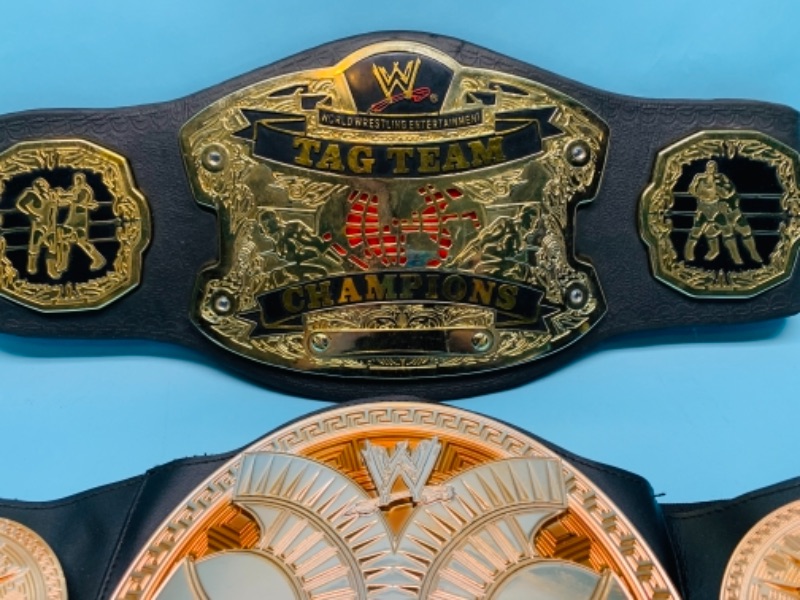 Photo 3 of 277792…two WWE kids toy championship belts - tag team 