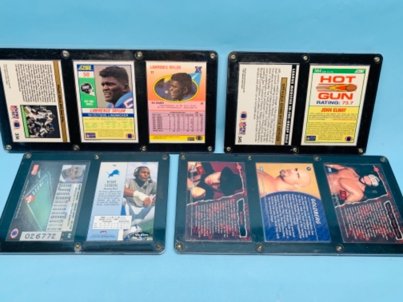 Photo 2 of 277811…4 trading card acrylic displays with collectible cards- has some scratches and scuffs 