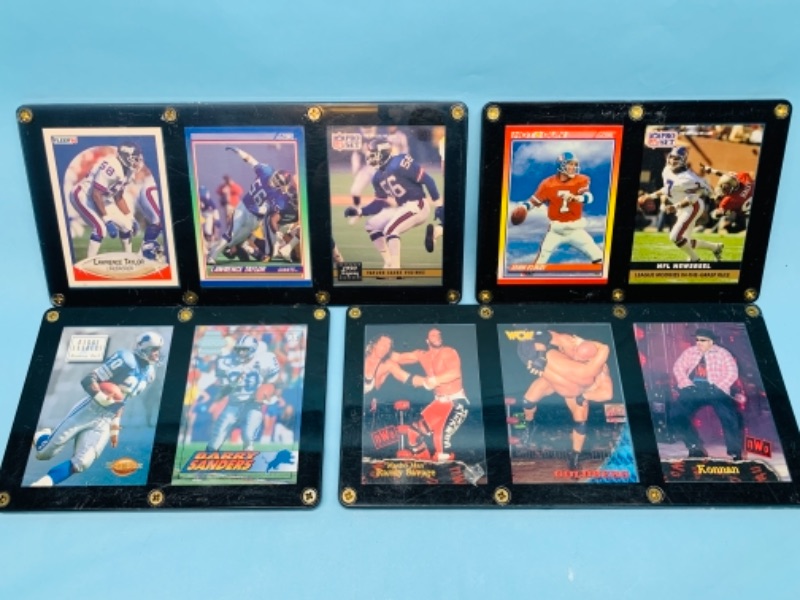 Photo 1 of 277811…4 trading card acrylic displays with collectible cards- has some scratches and scuffs 