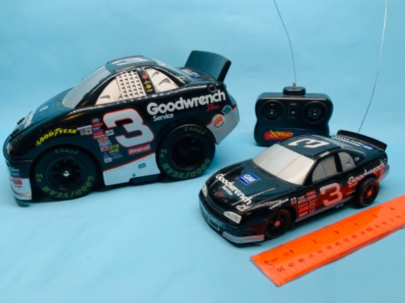 Photo 1 of 277812…2 dale Earnhardt remote control cars- needs batteries- large one is missing control 