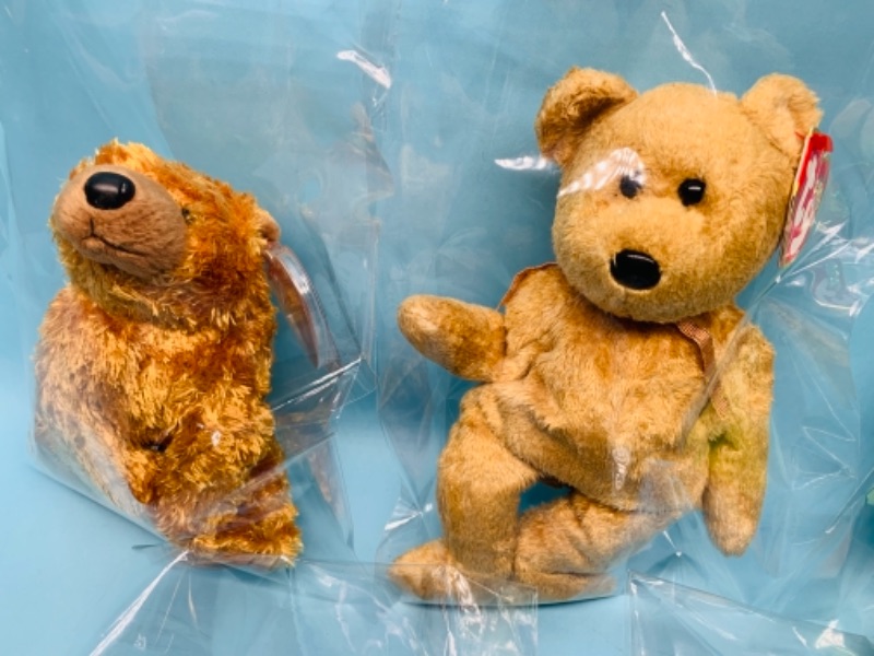 Photo 2 of 277818…5 ty beanie babies bears in plastic bags 