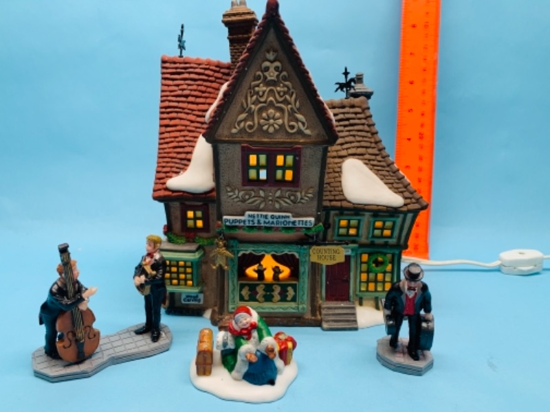 Photo 1 of 277838…dept 56 Heritage Village collection dickens Village series Nettie Quinn puppets and marionettes lighted hand-painted porcelain with original box