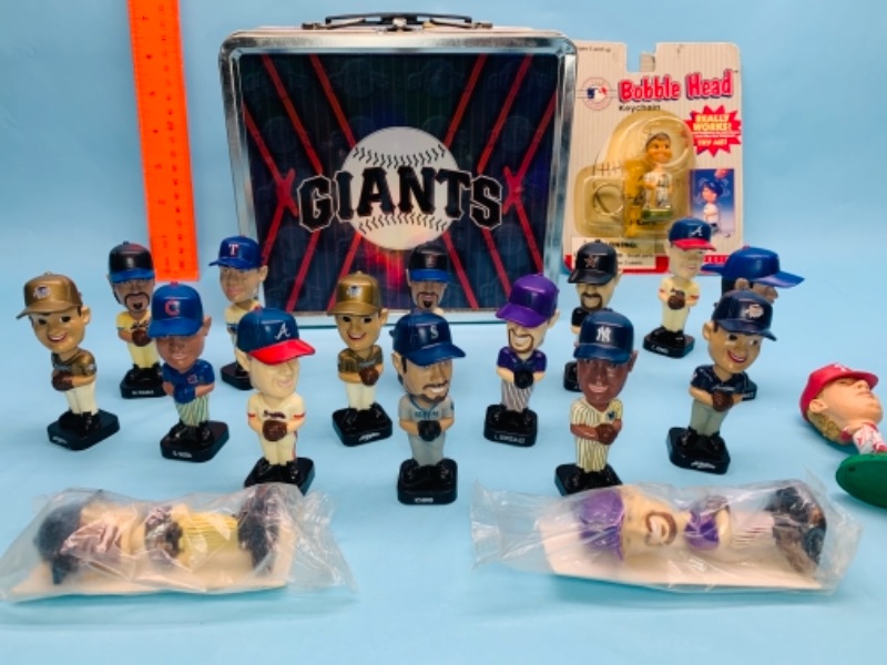 Photo 1 of 277845…baseball bobble heads and lunch box 