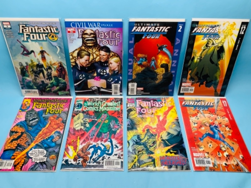 Photo 1 of 277857… eight fantastic four comics in plastic sleeves