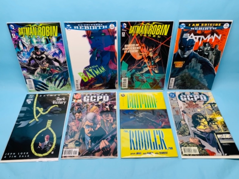 Photo 1 of 277866… eight Batman comics in plastic sleeves