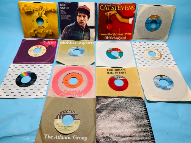 Photo 1 of 277872…14 vinyl 45 rpm records great condition for age with sleeves 