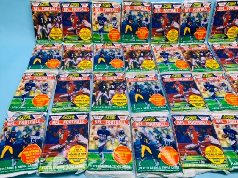 Photo 3 of 277899…36 sealed packs 1990 score NFL player and trivia cards series 1 