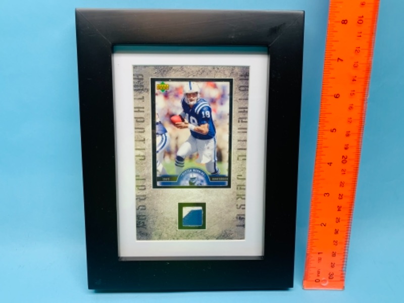 Photo 1 of 277900…Payton Manning authentic jersey relic in frame 