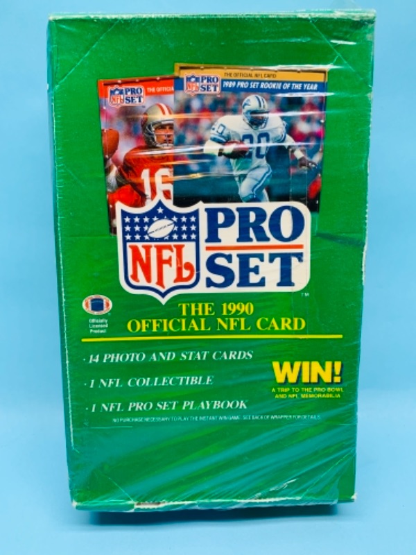Photo 1 of 277902…sealed 1990 NFL pro set player cards series 1 box 