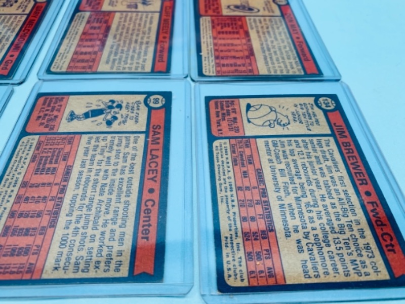Photo 1 of 277904…12 vintage late 1960’s - early 1970’s basketball cards in hard plastic sleeves 