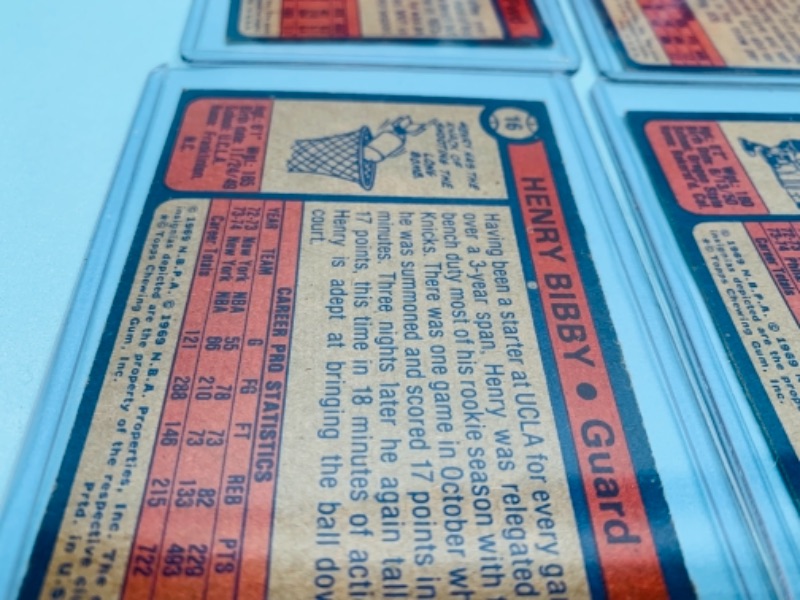 Photo 7 of 277904…12 vintage late 1960’s - early 1970’s basketball cards in hard plastic sleeves 