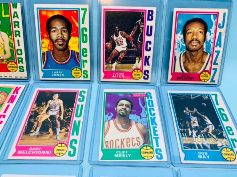 Photo 6 of 277904…12 vintage late 1960’s - early 1970’s basketball cards in hard plastic sleeves 