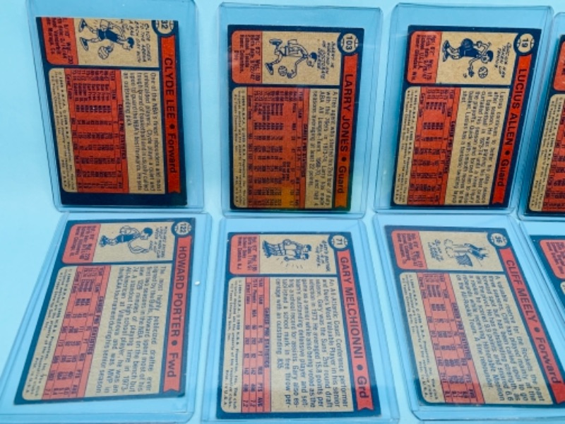 Photo 5 of 277904…12 vintage late 1960’s - early 1970’s basketball cards in hard plastic sleeves 