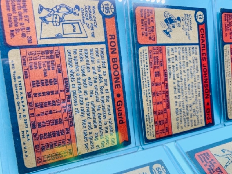 Photo 7 of 277905…12 vintage late 1960’s- early 1970’s basketball trading cards in hard plastic sleeves 