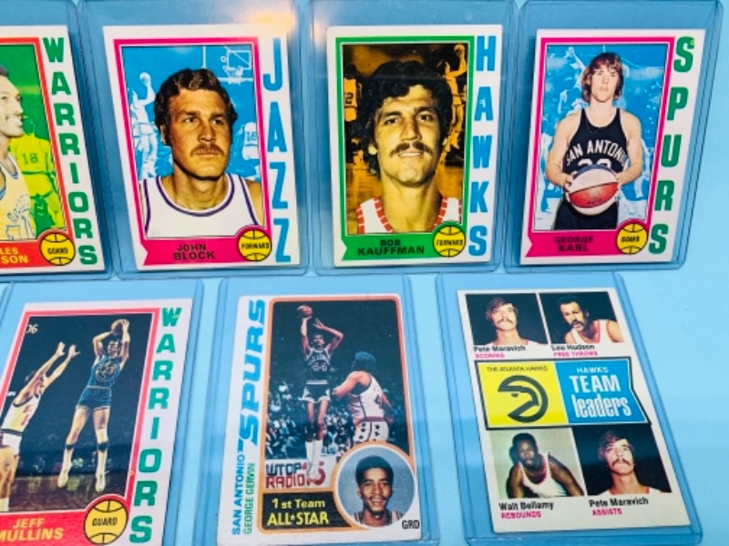 Photo 4 of 277905…12 vintage late 1960’s- early 1970’s basketball trading cards in hard plastic sleeves 