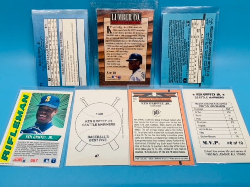 Photo 2 of 277932… seven Ken Griffey Jr.  trading cards in plastic sleeves