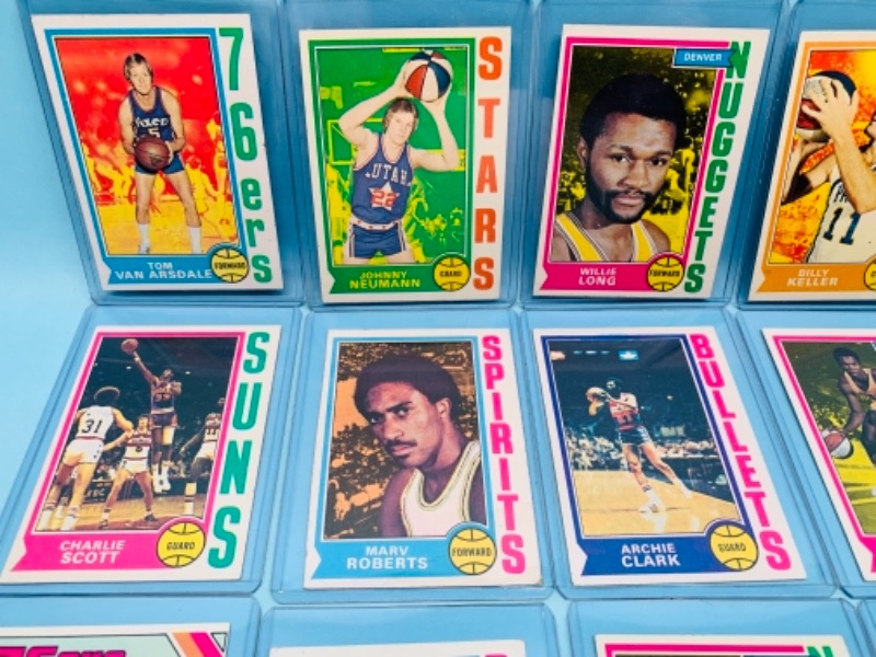 Photo 6 of 277934…12 vintage late 1960’s-early 1970’s basketball trading cards in hard plastic sleeves 