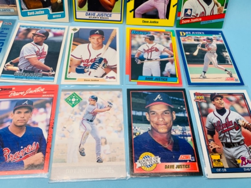 Photo 3 of 277937…18 Dave justice trading cards in plastic sleeves 