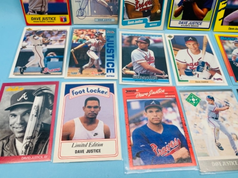 Photo 2 of 277937…18 Dave justice trading cards in plastic sleeves 