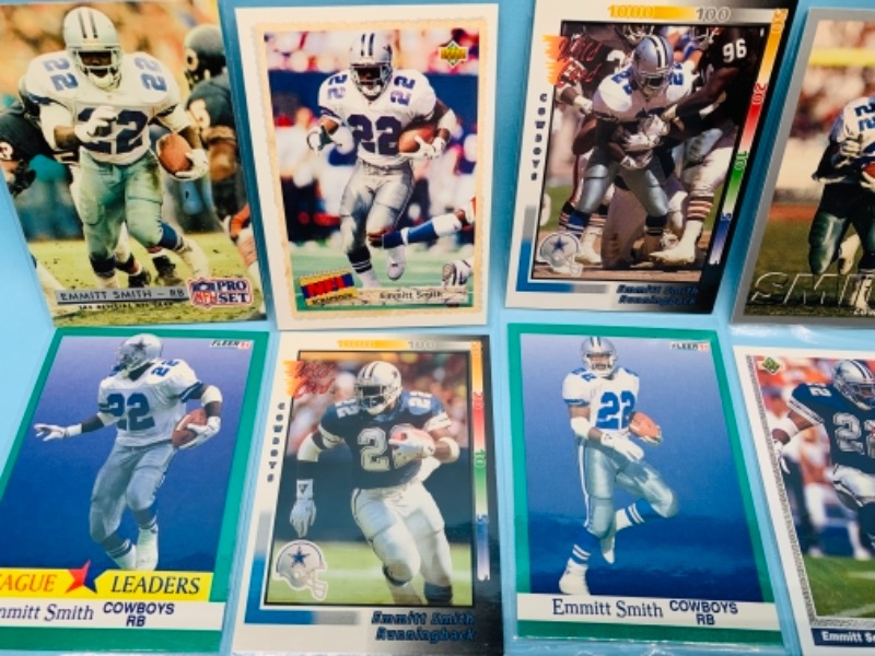 Photo 4 of 277938…15 emmitt smith trading cards in plastic sleeves 